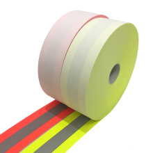 Hi-Vis Fire Flame Retardant Yellow-Silver-Yellow Reflective Tape